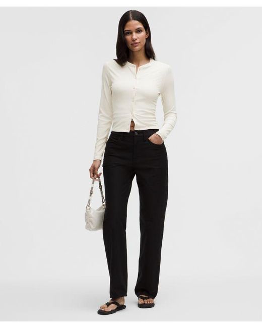 lululemon athletica White – Hold Tight Micro-Rib Cardigan – – Size 4