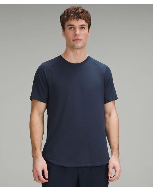 lululemon athletica Blue – 'License To Train Short-Sleeve Shirt – – for men