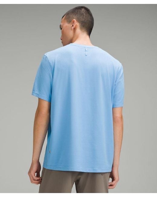 lululemon athletica Blue – License To Train Relaxed Short-Sleeve Shirt Logo – – for men