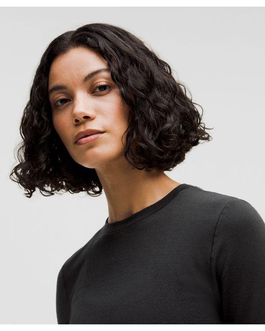 lululemon athletica Black Swiftly Wool Long-Sleeve Shirt