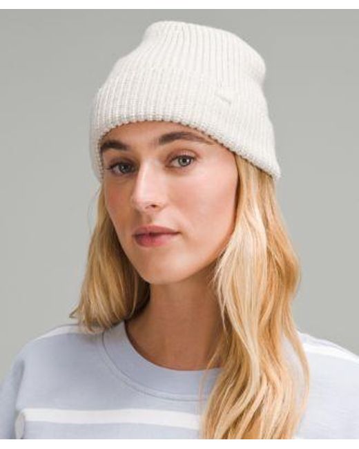 lululemon athletica Natural Close-Fit Wool-Blend Ribbed Knit Beanie
