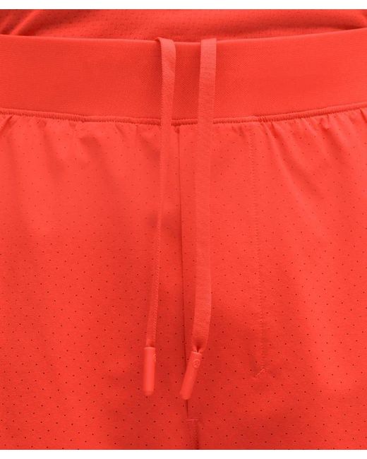 lululemon athletica Red Fast And Free Lined Running Short 5" for men