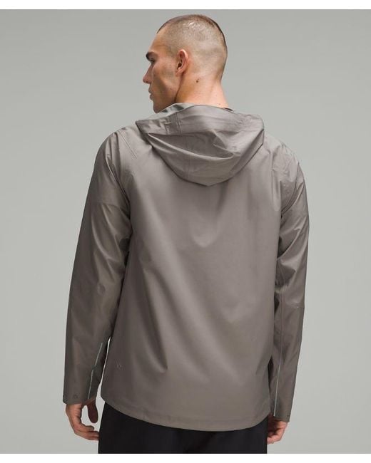 lululemon athletica Gray Waterproof Full-zip Rain Jacket for men