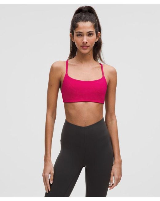 lululemon athletica Red – Wunder Train Strappy Racer Sports Bra Light Support, A/B Cup – – Size 14