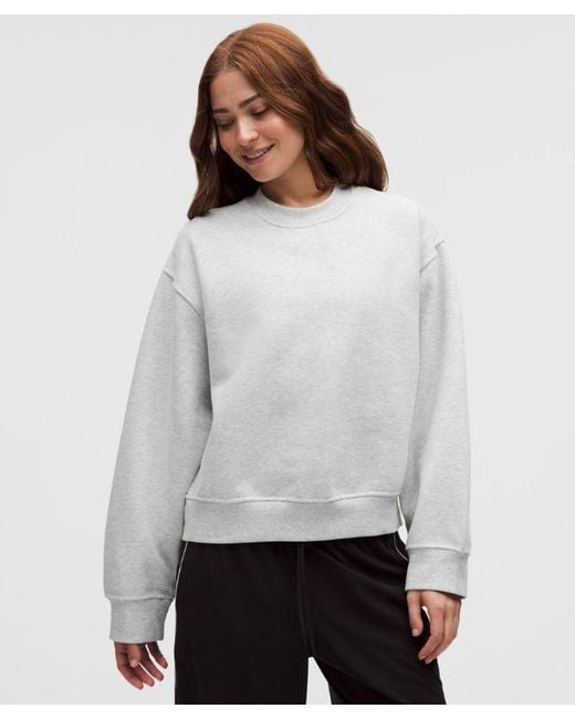 lululemon athletica Gray – Steady State Crew Sweatshirt – Color Light/ – Size Large
