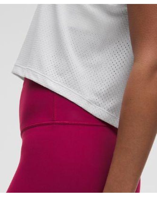 lululemon athletica Red Swiftly High-Low Cropped Tank Top