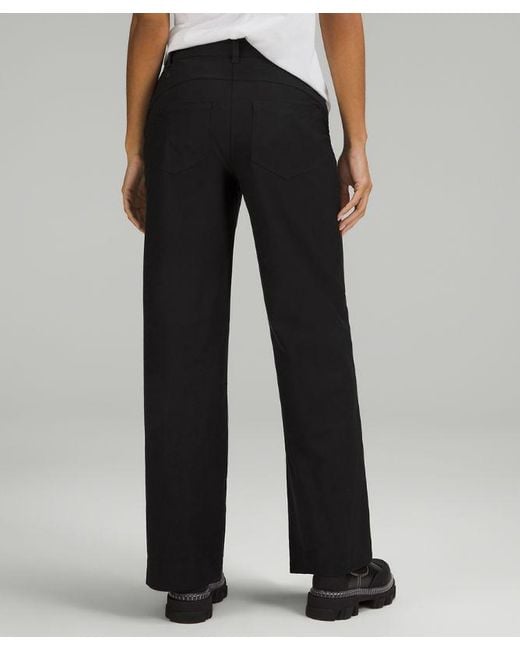 lululemon athletica City Sleek 5 Pocket High-rise Wide-leg Pants Full Length Light Utilitech - Color Black - Size 25