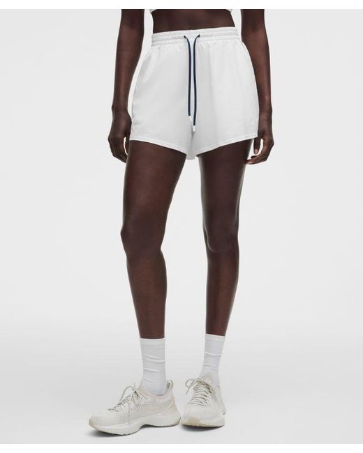 lululemon athletica White – Court Rival High-Rise Shorts – 3" – – Size 4