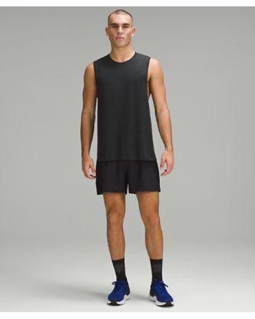 lululemon athletica Gray – 'Metal Vent Tech Sleeveless Shirt – / – for men