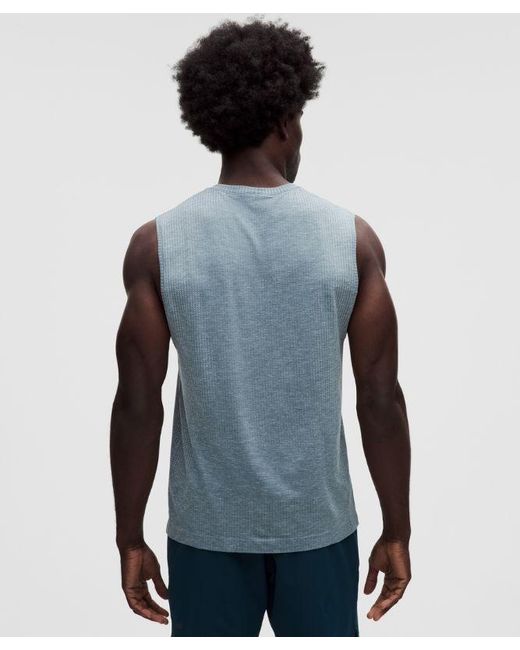 lululemon athletica Blue – Metal Vent Tech Sleeveless Shirt Fit – Color Pastel/ – Size Large for men