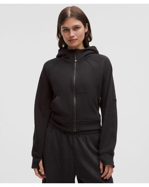 lululemon athletica Black – Scuba Oversized Full-Zip Hoodie Plush – – Size Medium/Large