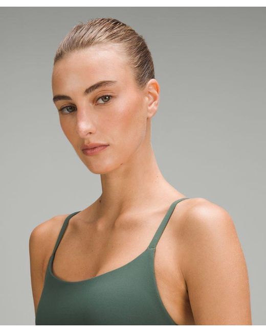 lululemon athletica Green Wunder Train Strappy Racer Bra Light Support, A/b Cup