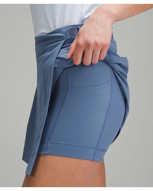 lululemon athletica Blue Wrap-front Mid-rise Golf Skirt