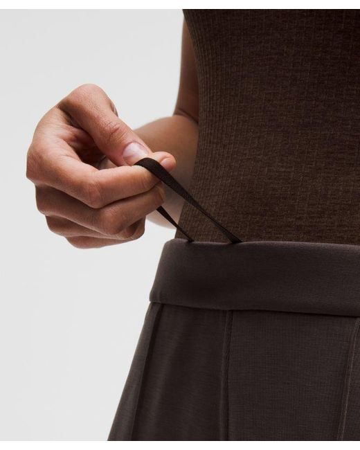 lululemon athletica Brown Softstreme Pintuck High-Rise Wide-Leg Pant