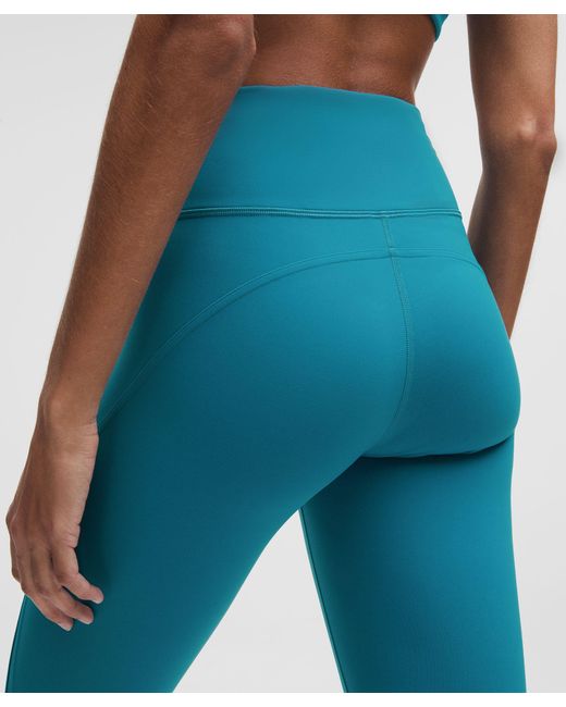 lululemon athletica Blue Wunder Train Mesh Panel High-Rise Tight 25"