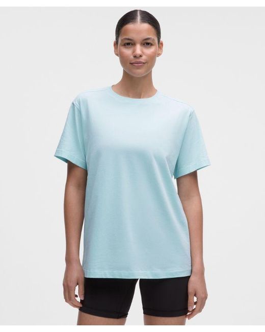 lululemon athletica Blue – All Yours Organic Crewneck T-Shirt – – Size Small