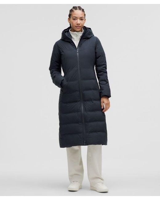 lululemon athletica Blue Stretchseal Sleet Street 600-Down-Fill Long Jacket