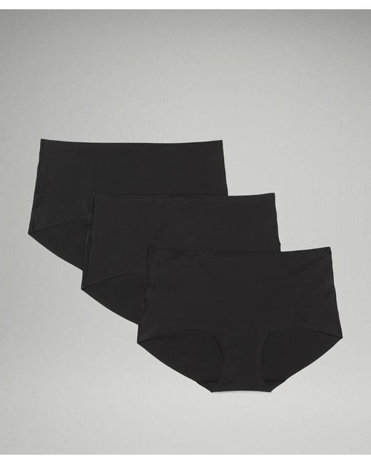 lululemon athletica Invisiwear Mid-rise Boyshort Underwear 3 Pack - Color Black - Size 2xl