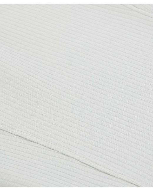 lululemon athletica White Ribbed Softstreme Zip-leg High-rise Cropped Pants 25"