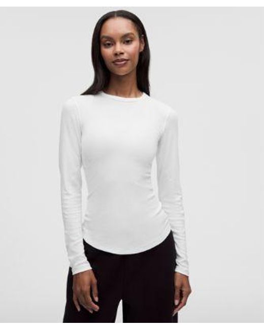 lululemon athletica Hold Tight Long-sleeve Shirt - Color White - Size 10