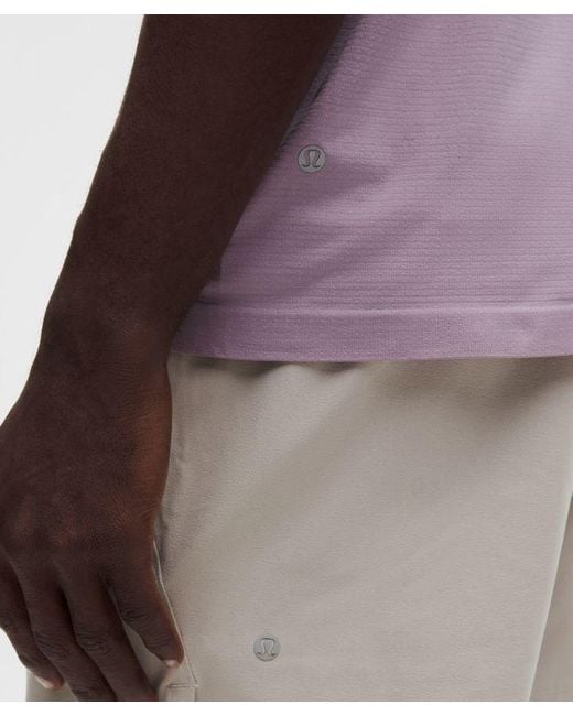 lululemon athletica Purple Metal Vent Tech Short-Sleeve Shirt for men