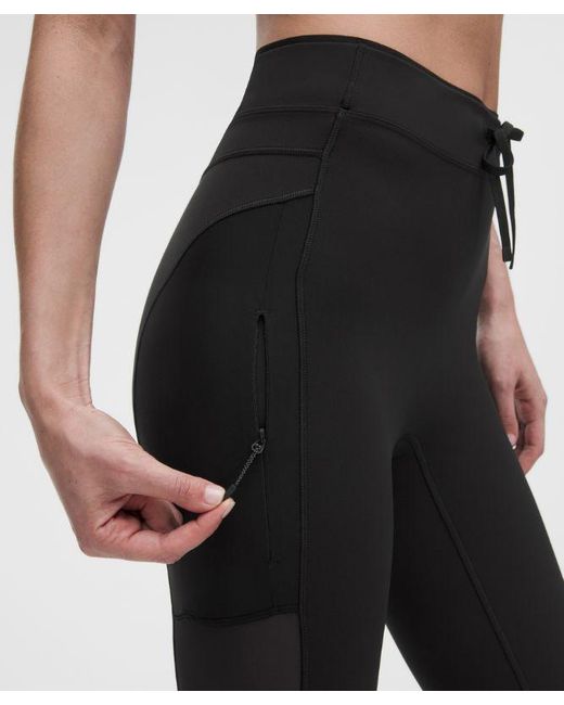 lululemon athletica Black – No Line High-Rise Running Tight Leggings – 25" – – Size 4