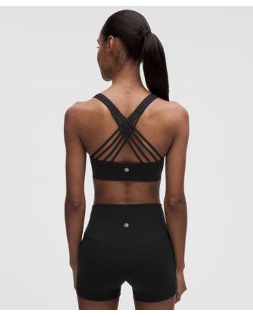 lululemon athletica Black Flexyflex Strappy Yoga Bra