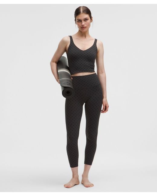 lululemon athletica Black – Align Tank Top Light Support, A/B Cup Flocked – – Size 4