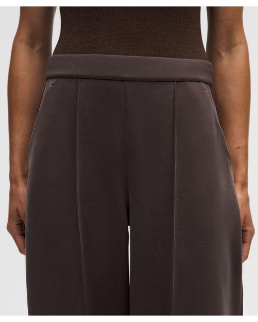 lululemon athletica Brown Softstreme Pintuck High-Rise Wide-Leg Pant