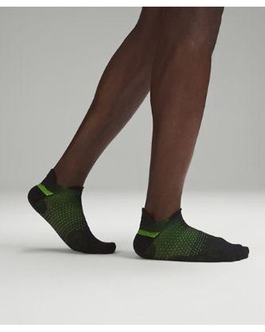 lululemon athletica Macropillow Tab Running Socks Medium Cushioning 3 Pack - Color Black/yellow/neon - Size L for men