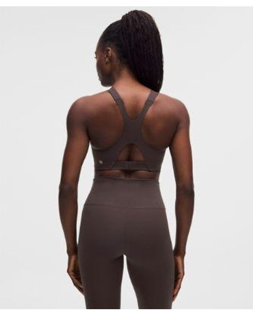 lululemon athletica Brown Ultralu Square-Neck Workout Bra