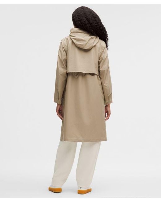 lululemon athletica Natural Lightweight Cinch-Waist Rain Coat