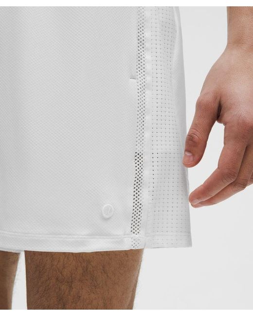 lululemon athletica White – Mesh-Panelled Tennis Shorts – 5" – – Size Large for men