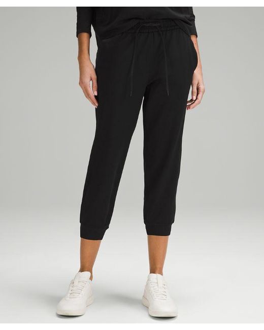 lululemon athletica Black Soft Jersey Classic-fit Mid-rise Cropped Joggers