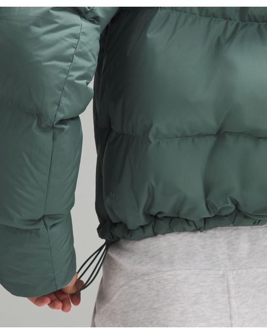 lululemon athletica Wunder Puff Cropped Jacket in Green | Lyst