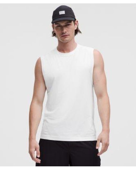 lululemon athletica White Metal Vent Tech Sleeveless Shirt for men