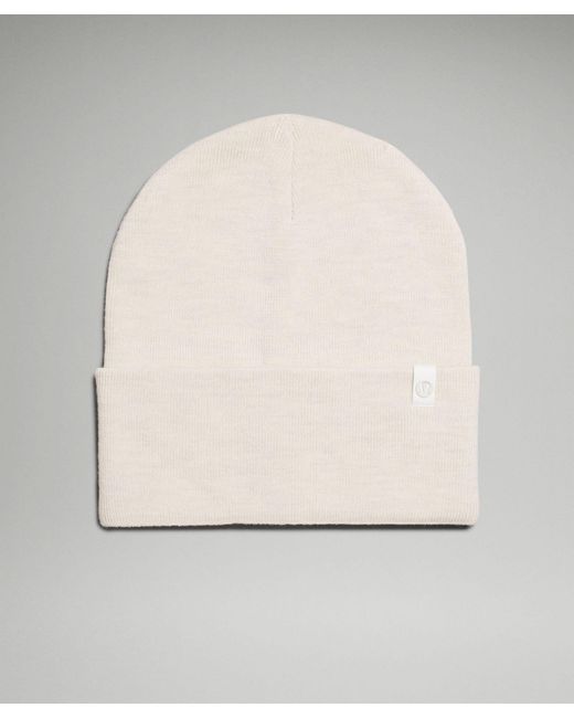 lululemon athletica Natural Chill Fighter Beanie Hat - Color White - Size L/xl