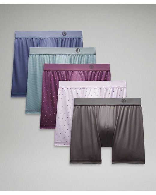 lululemon athletica Multicolor Always In Motion Boxers 5" 5 Pack for men