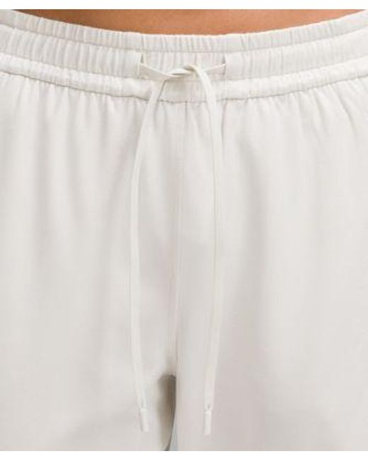 lululemon athletica White Soft Jersey Straight-Leg Mid-Rise Pants Regular