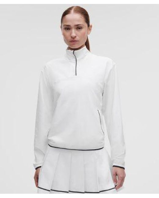 lululemon athletica White – Uv-Protective Lightweight Half Zip Long-Sleeve Top – – Size Large