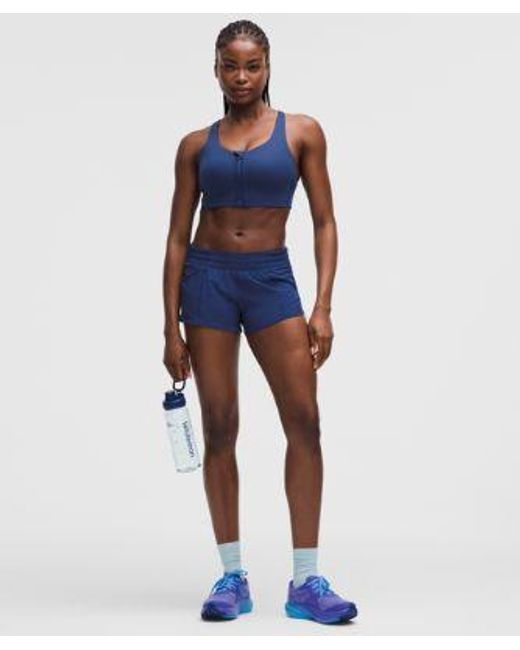 lululemon athletica Blue – Energy Zip-Front Sports Bra High-Support, B–G Cups – – Size 6