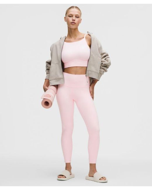 lululemon athletica Pink – Focuser High-Neck Sports Bra Light Support, C/D Cup – – Size Medium