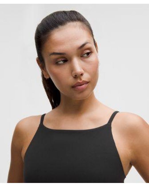 lululemon athletica Black – Focuser High-Neck Sports Bra Light Support, A/B Cup – – Size Large
