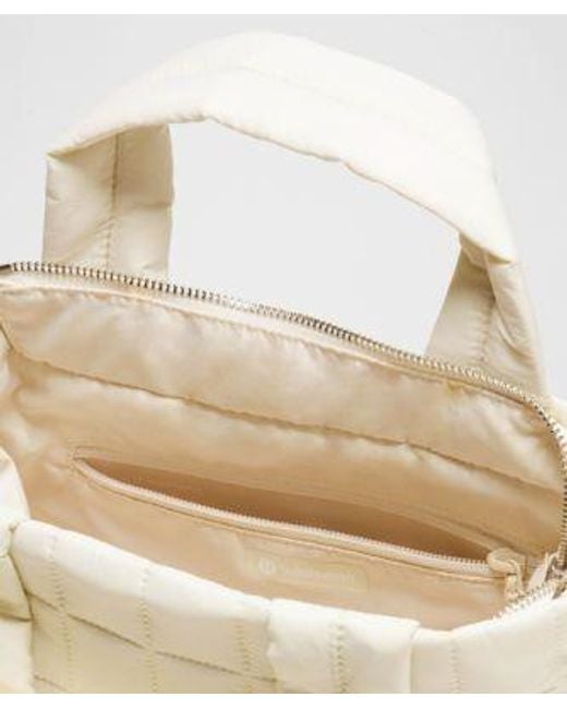 lululemon athletica Natural Quilted Grid Small Tote Bag 5L