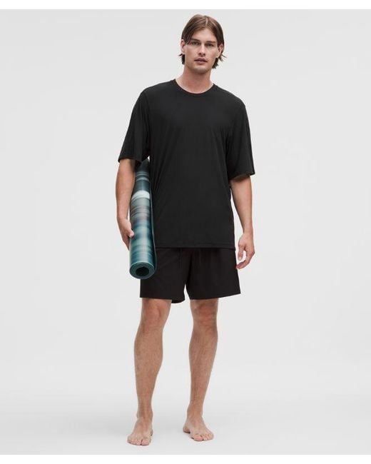 lululemon athletica Black Brushed Yoga Crewneck T-Shirt for men