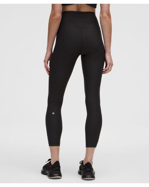 lululemon athletica Black – 3D Jacquard Diamond Train High-Rise Tight Leggings – 25" – – Size 4