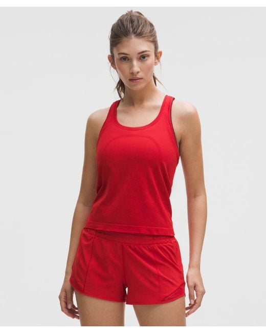 lululemon athletica Red – Swiftly Tech Racerback Tank Top 2.4 Waist Length – – Size 4