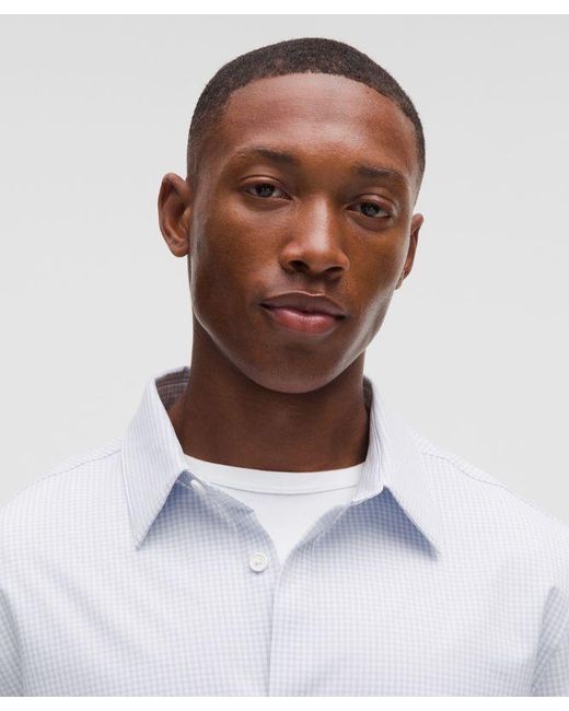 lululemon athletica White – New Venture Long-Sleeve Shirt Slim-Fit – – Size Small for men