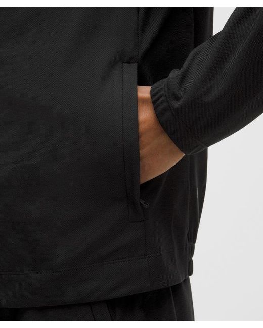 lululemon athletica Black Knit Warm-Up Jacket for men
