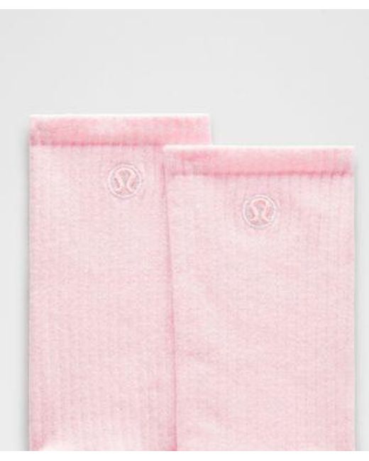 lululemon athletica Pink Daily Essential Crew Socks